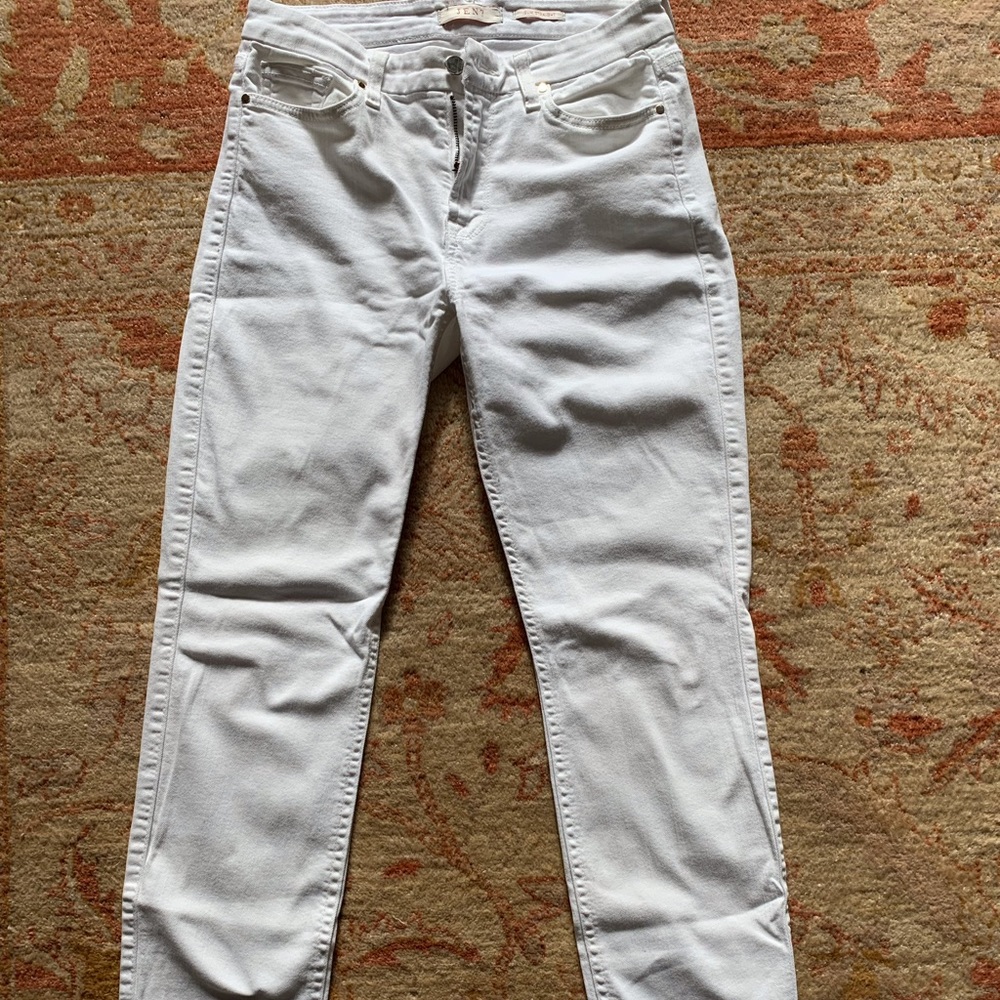 Slim Straight White Jeans